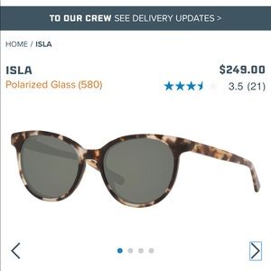 New Costa polarized sunglasses “Isla” in cowrie